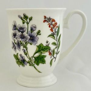 STECHCOL Coastline Imports Coffee Mug Cup Purple Orange Flower Gracie Bone China